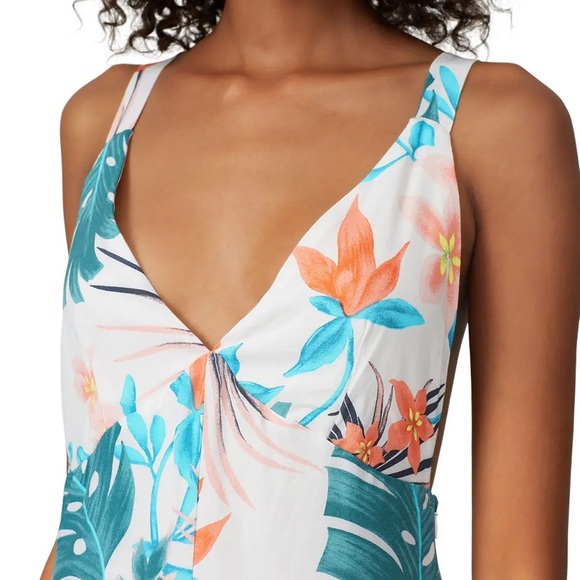 Slate & Willow Palm Printed Maxi Dress Large - Picture 2 of 12